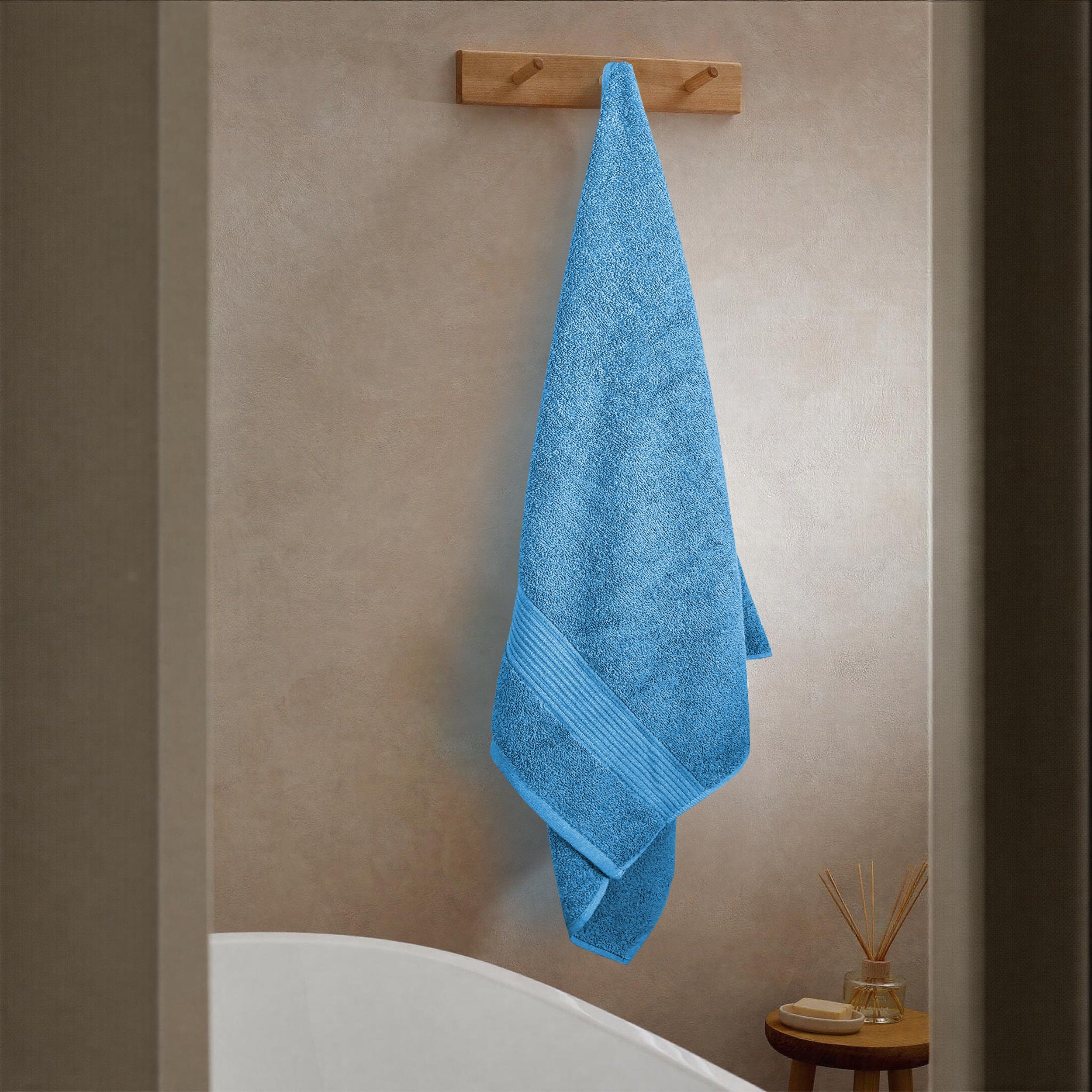 OLIVIA ROCCO Rhodes Towel Aqua 100 Percent Cotton Hotel Quality Soft Super Absorbent Hand Towels Sheets And Face Cloths Premium
