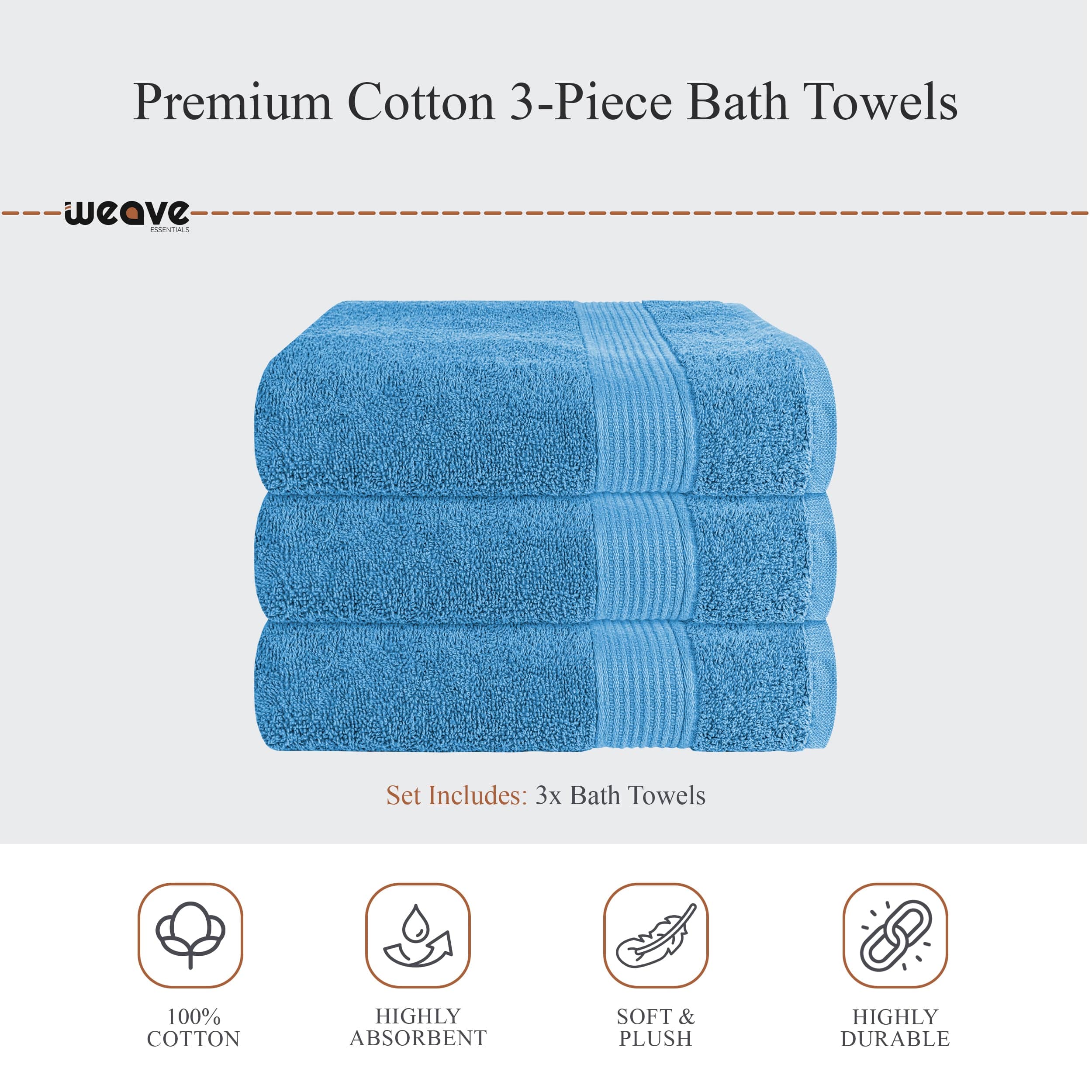 OLIVIA ROCCO Rhodes Towel Aqua 100 Percent Cotton Hotel Quality Soft Super Absorbent Hand Towels Sheets And Face Cloths Premium