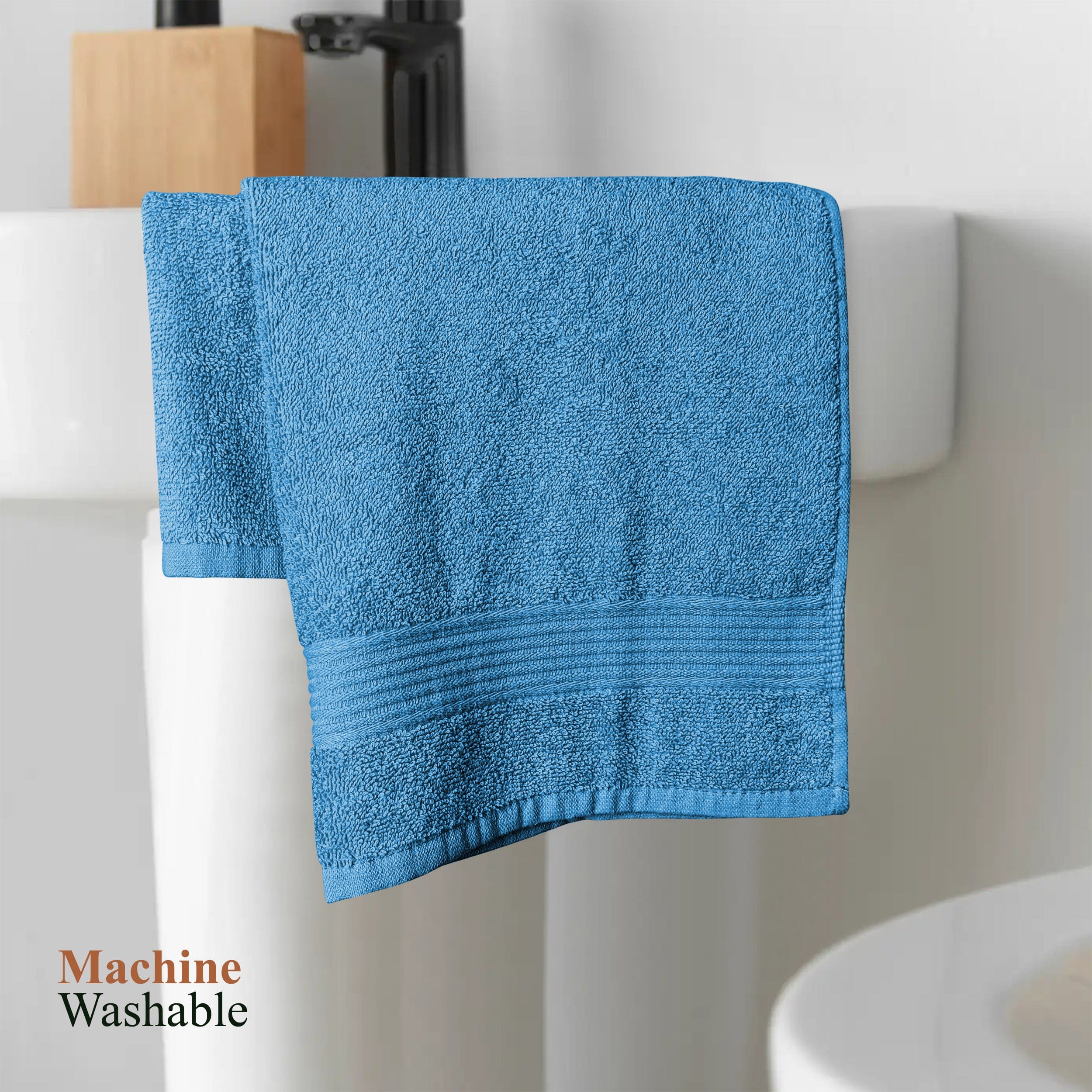 OLIVIA ROCCO Rhodes Towel Aqua 100 Percent Cotton Hotel Quality Soft Super Absorbent Hand Towels Sheets And Face Cloths Premium