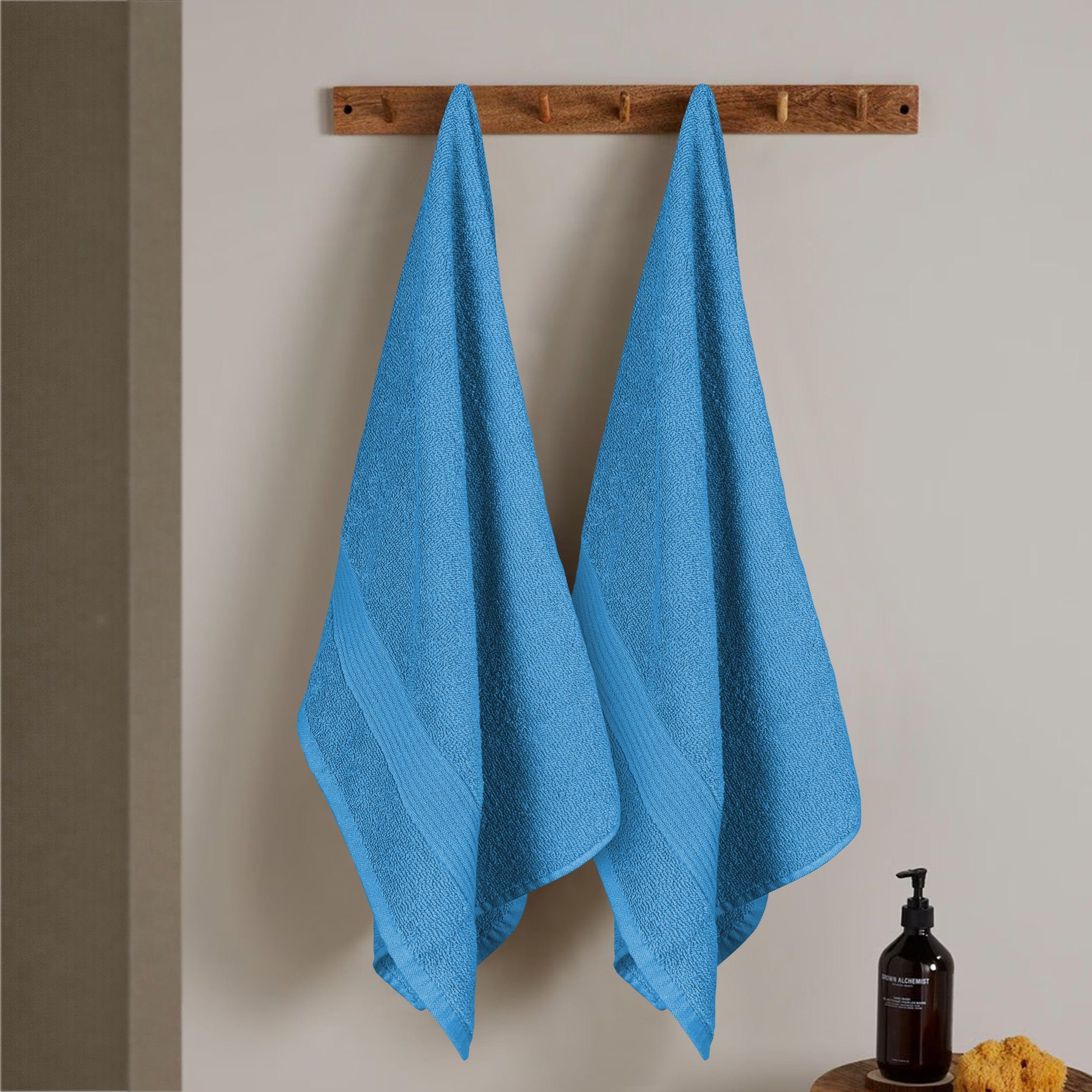 OLIVIA ROCCO Rhodes Towel Aqua 100 Percent Cotton Hotel Quality Soft Super Absorbent Hand Towels Sheets And Face Cloths Premium