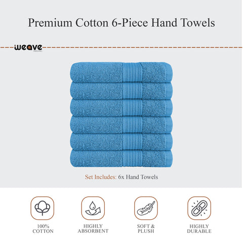 OLIVIA ROCCO Rhodes Towel Aqua 100 Percent Cotton Hotel Quality Soft Super Absorbent Hand Towels Sheets And Face Cloths Premium