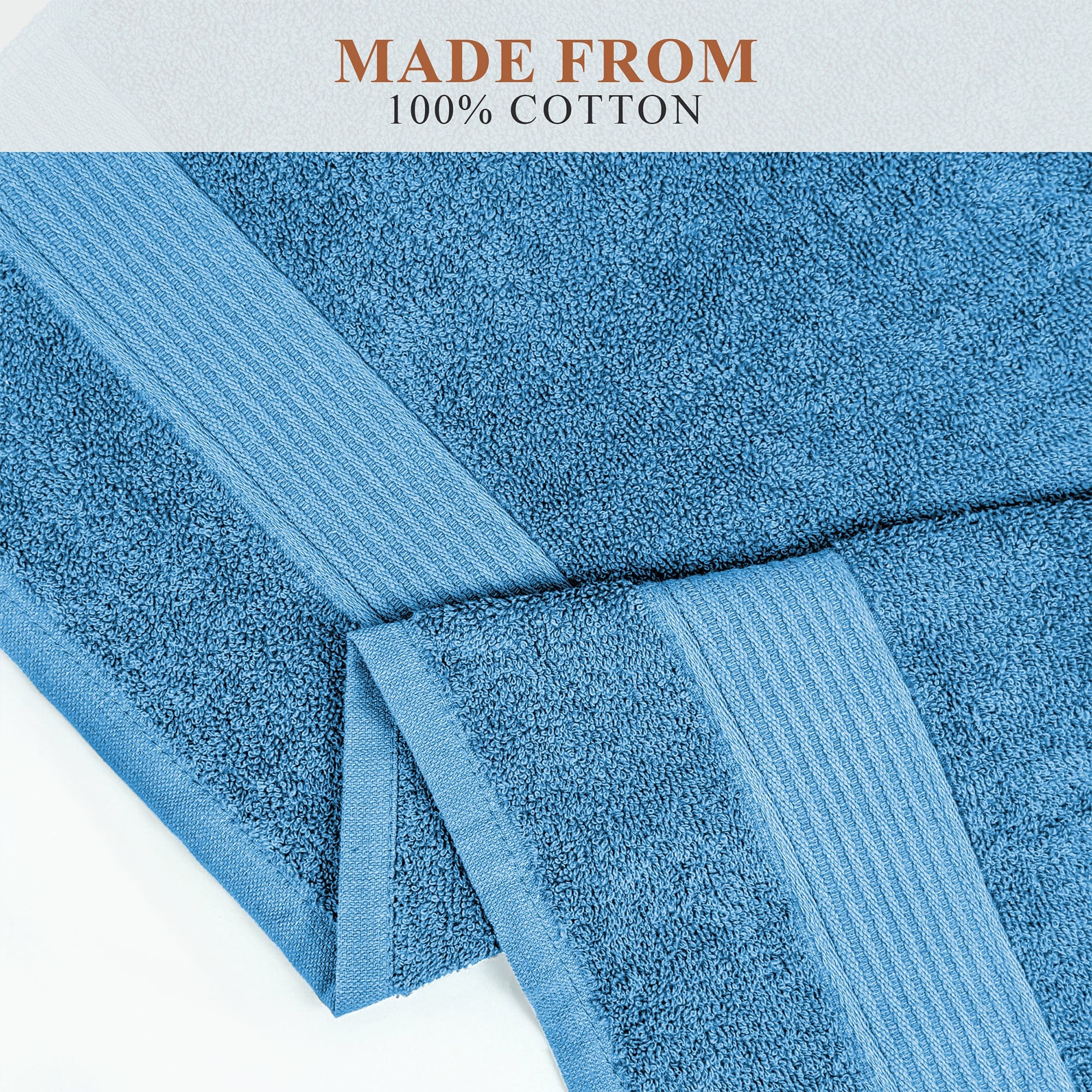 OLIVIA ROCCO Rhodes Towel Aqua 100 Percent Cotton Hotel Quality Soft Super Absorbent Hand Towels Sheets And Face Cloths Premium