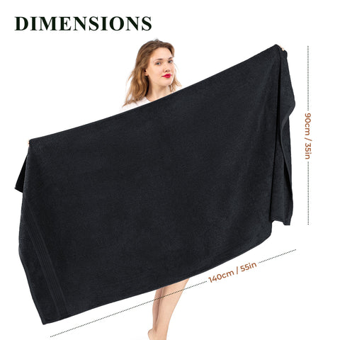OLIVIA ROCCO Rhodes Towel Black 100 Percent Cotton Hotel Quality Super Absorbent Hand Towels Sheets Face Cloths Set Machine Washable