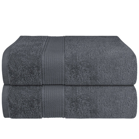 OLIVIA ROCCO Rhodes Towel Grey 100 Percent Cotton Hotel Quality Soft Super Absorbent Hand Bath Towels Sheets Face Cloths Set Includes Washcloths