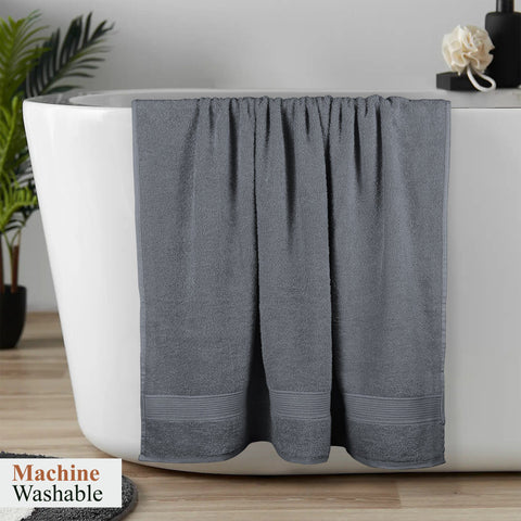 OLIVIA ROCCO Rhodes Towel Grey 100 Percent Cotton Hotel Quality Soft Super Absorbent Hand Bath Towels Sheets Face Cloths Set Includes Washcloths