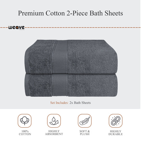 OLIVIA ROCCO Rhodes Towel Grey 100 Percent Cotton Hotel Quality Soft Super Absorbent Hand Bath Towels Sheets Face Cloths Set Includes Washcloths
