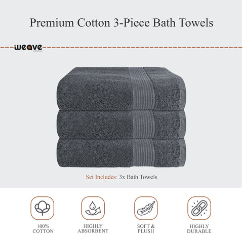 OLIVIA ROCCO Rhodes Towel Grey 100 Percent Cotton Hotel Quality Soft Super Absorbent Hand Bath Towels Sheets Face Cloths Set Includes Washcloths