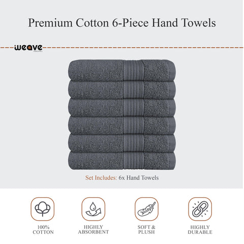 OLIVIA ROCCO Rhodes Towel Grey 100 Percent Cotton Hotel Quality Soft Super Absorbent Hand Bath Towels Sheets Face Cloths Set Includes Washcloths