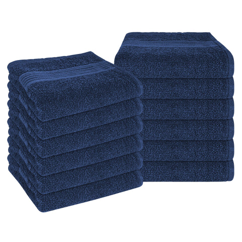 OLIVIA ROCCO Rhodes Towel Royal Blue 100% Cotton Hotel Quality Soft Super Absorbent Hand Bath Towels Sheets And Face Cloths