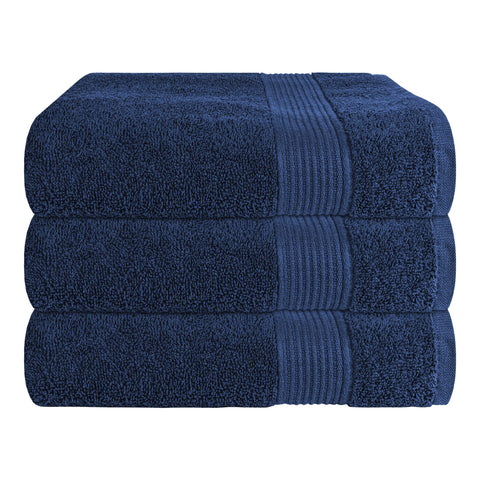 OLIVIA ROCCO Rhodes Towel Royal Blue 100% Cotton Hotel Quality Soft Super Absorbent Hand Bath Towels Sheets And Face Cloths
