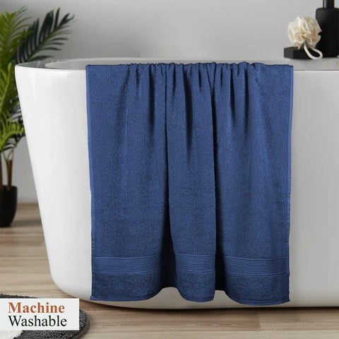 OLIVIA ROCCO Rhodes Towel Royal Blue 100% Cotton Hotel Quality Soft Super Absorbent Hand Bath Towels Sheets And Face Cloths