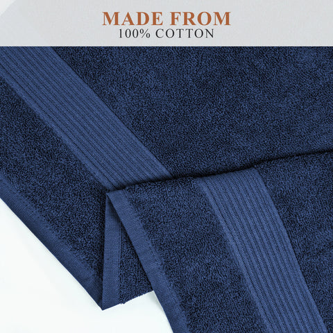 OLIVIA ROCCO Rhodes Towel Royal Blue 100% Cotton Hotel Quality Soft Super Absorbent Hand Bath Towels Sheets And Face Cloths