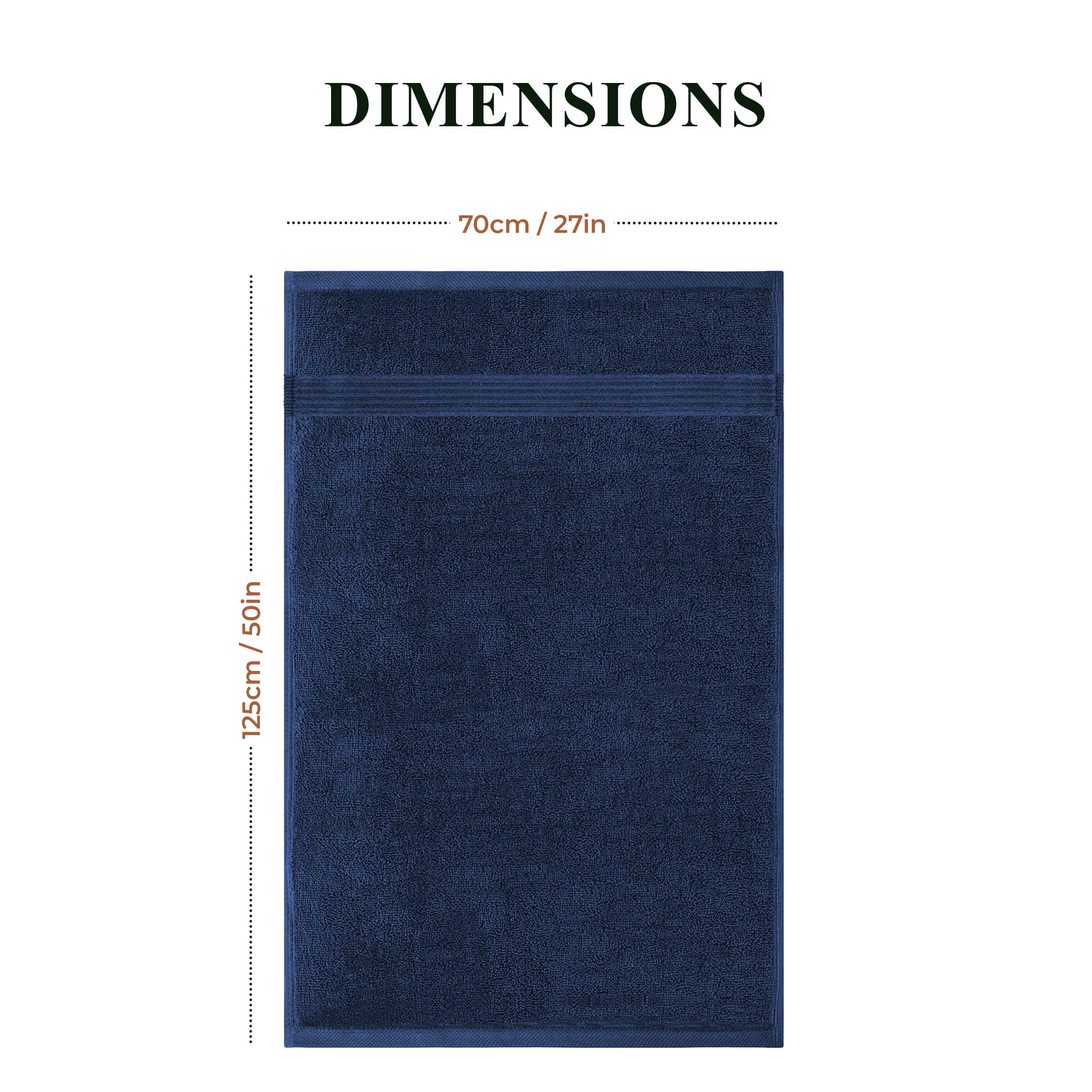 OLIVIA ROCCO Rhodes Towel Royal Blue 100% Cotton Hotel Quality Soft Super Absorbent Hand Bath Towels Sheets And Face Cloths