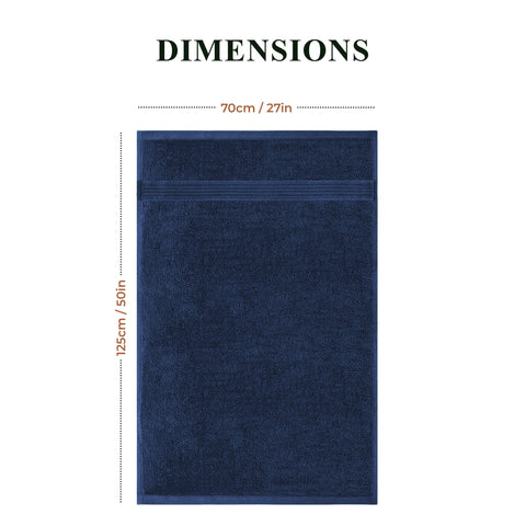 OLIVIA ROCCO Rhodes Towel Royal Blue 100% Cotton Hotel Quality Soft Super Absorbent Hand Bath Towels Sheets And Face Cloths