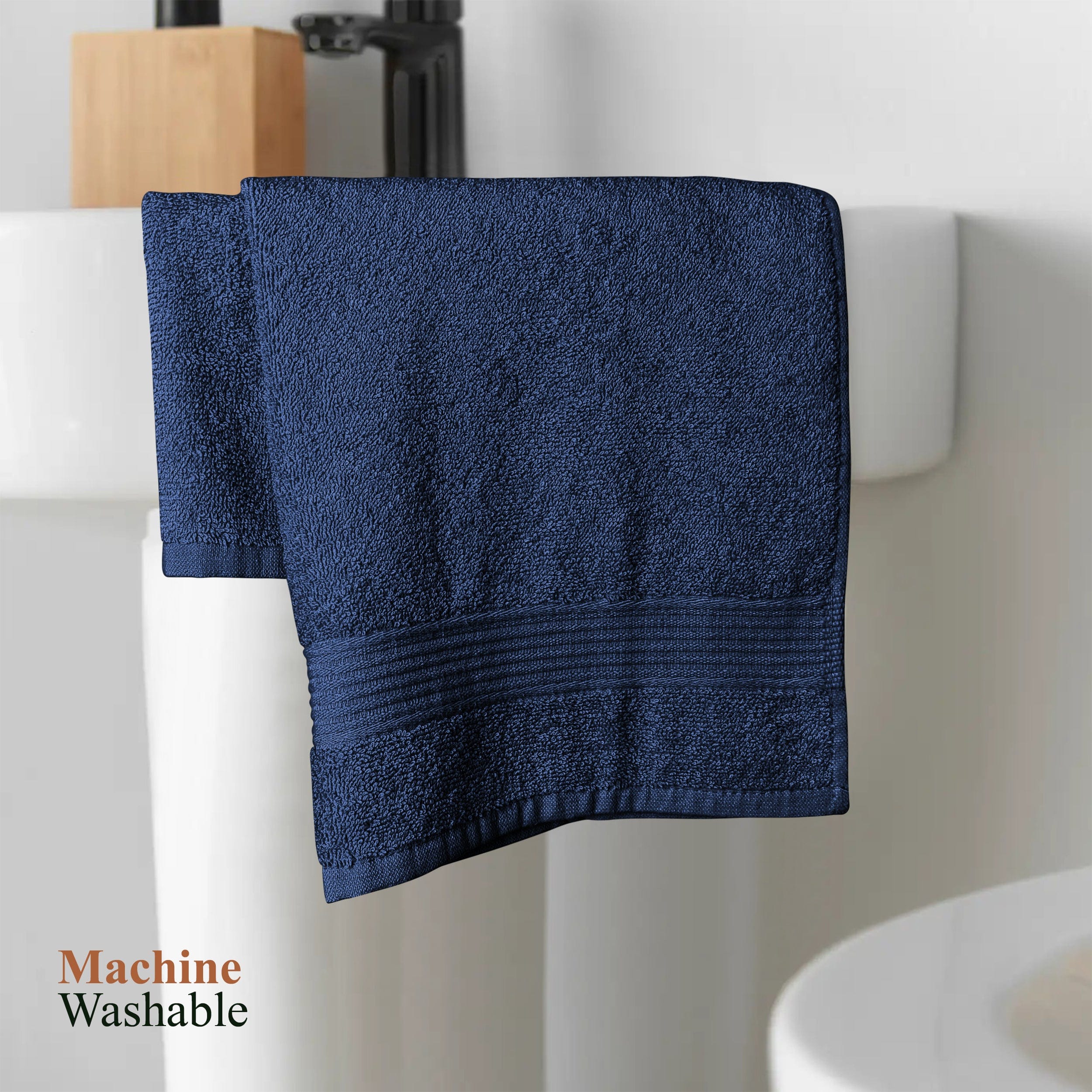 OLIVIA ROCCO Rhodes Towel Royal Blue 100% Cotton Hotel Quality Soft Super Absorbent Hand Bath Towels Sheets And Face Cloths