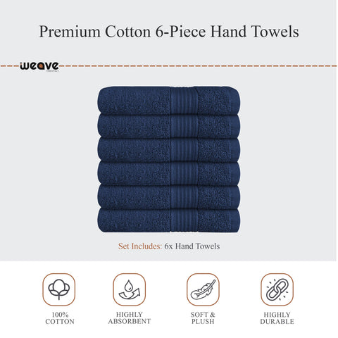 OLIVIA ROCCO Rhodes Towel Royal Blue 100% Cotton Hotel Quality Soft Super Absorbent Hand Bath Towels Sheets And Face Cloths