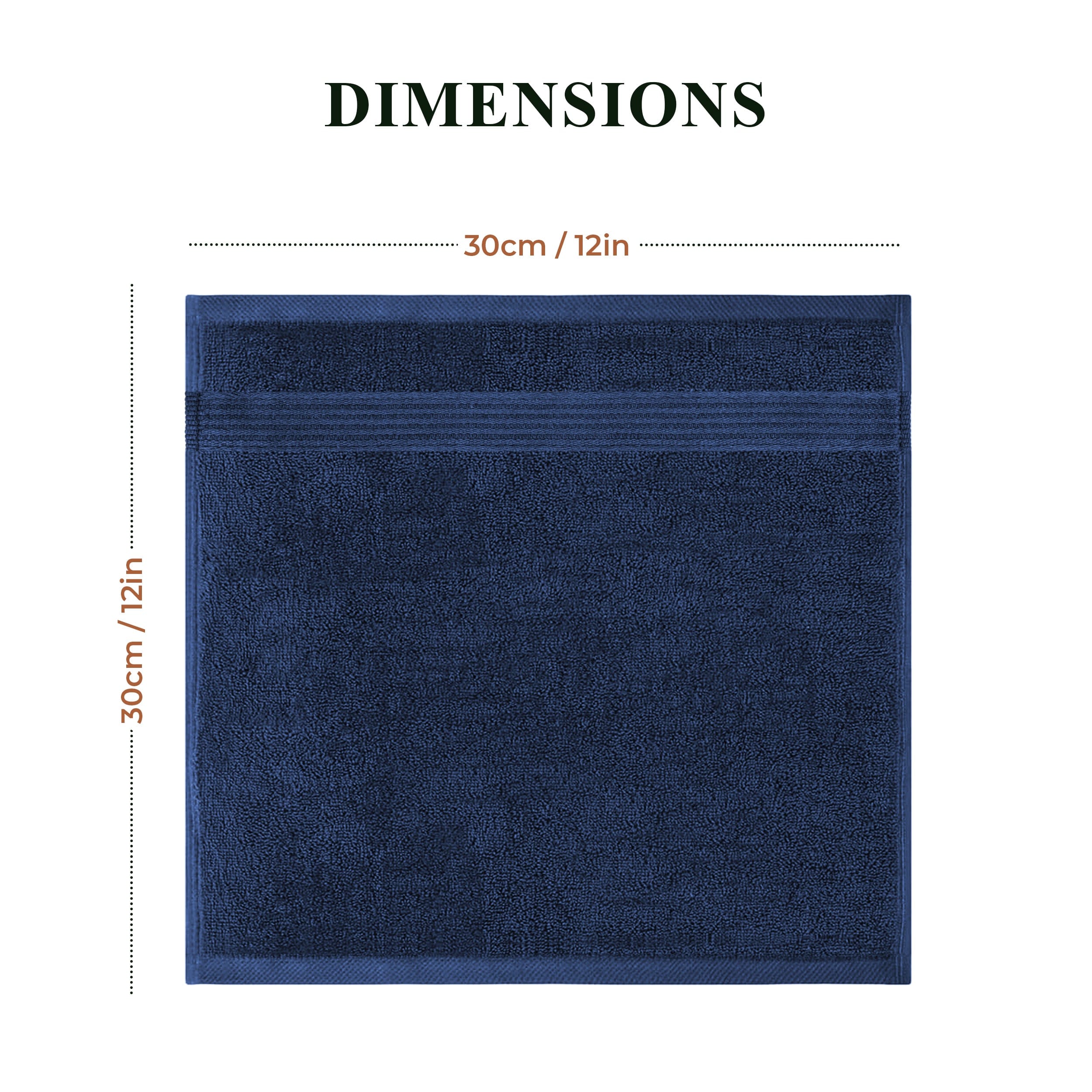 OLIVIA ROCCO Rhodes Towel Royal Blue 100% Cotton Hotel Quality Soft Super Absorbent Hand Bath Towels Sheets And Face Cloths