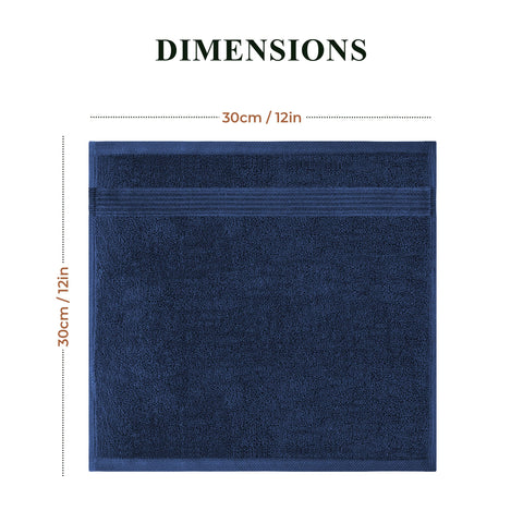 OLIVIA ROCCO Rhodes Towel Royal Blue 100% Cotton Hotel Quality Soft Super Absorbent Hand Bath Towels Sheets And Face Cloths