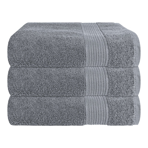 OLIVIA ROCCO Rhodes Towel Silver 100 Percent Cotton Hotel Quality Soft And Ultra Absorbent Hand Bath Towels Sheets And Face Cloths Set