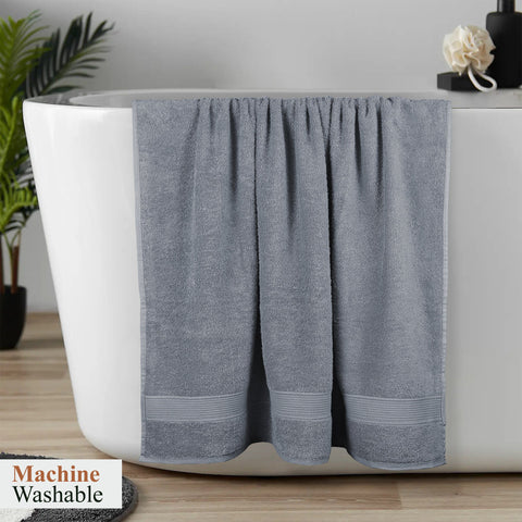 OLIVIA ROCCO Rhodes Towel Silver 100 Percent Cotton Hotel Quality Soft And Ultra Absorbent Hand Bath Towels Sheets And Face Cloths Set