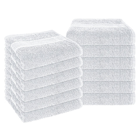 OLIVIA ROCCO Rhodes Towel White 100% Cotton Hotel Quality Soft Super Absorbent Hand Bath Towels Sheets And Face Cloths Set