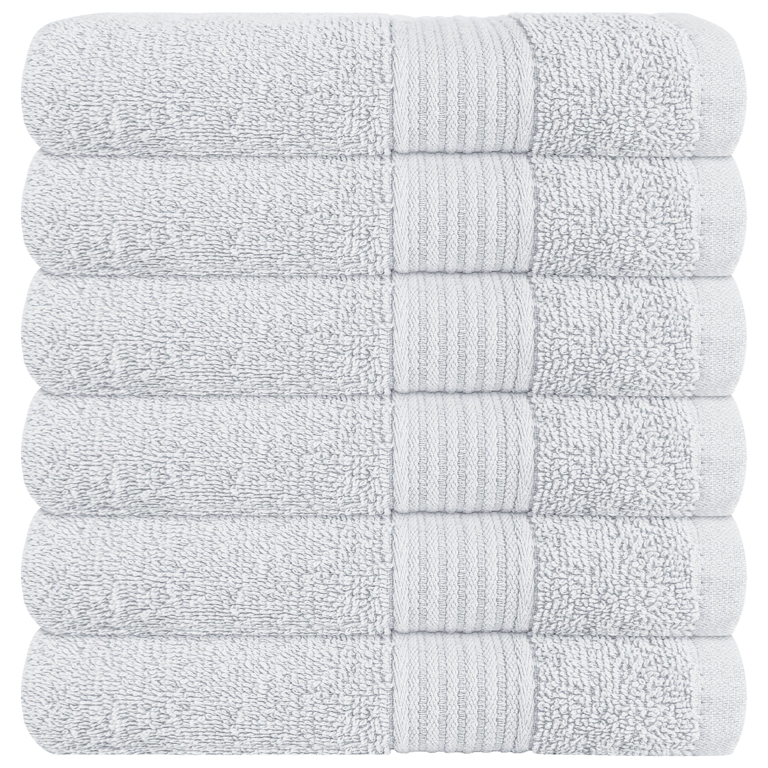 OLIVIA ROCCO Rhodes Towel White 100% Cotton Hotel Quality Soft Super Absorbent Hand Bath Towels Sheets And Face Cloths Set