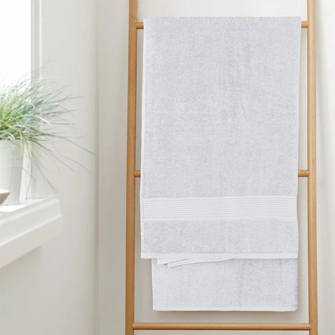 OLIVIA ROCCO Rhodes Towel White 100% Cotton Hotel Quality Soft Super Absorbent Hand Bath Towels Sheets And Face Cloths Set