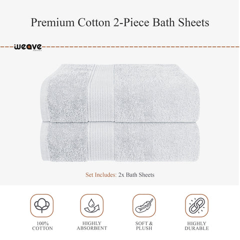 OLIVIA ROCCO Rhodes Towel White 100% Cotton Hotel Quality Soft Super Absorbent Hand Bath Towels Sheets And Face Cloths Set