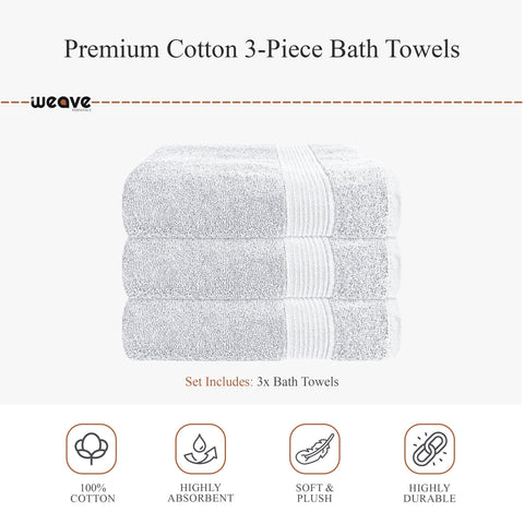 OLIVIA ROCCO Rhodes Towel White 100% Cotton Hotel Quality Soft Super Absorbent Hand Bath Towels Sheets And Face Cloths Set