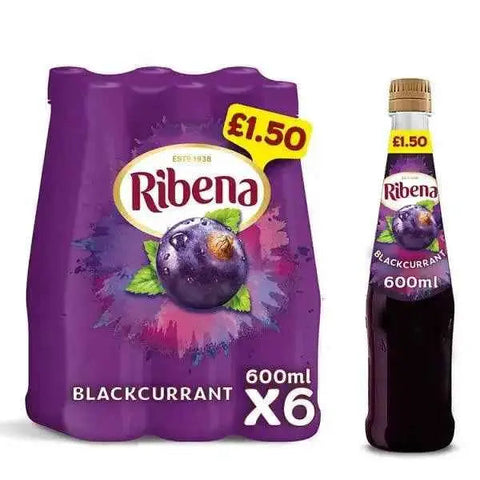 Ribena Blackcurrant Squash 600ml (Case of 6)