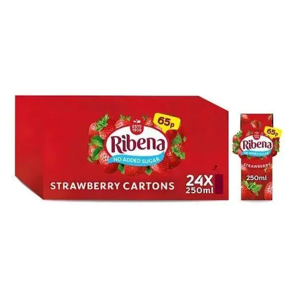 Ribena Strawberry Juice Drink 250ml PMP 65p (Case of 24)