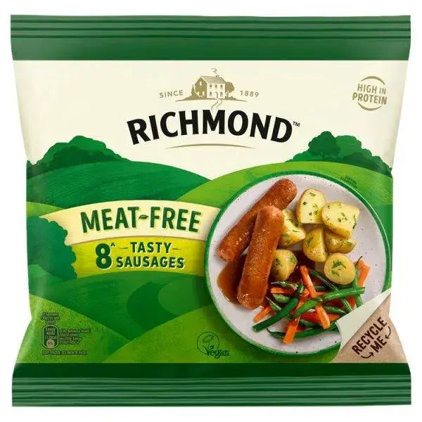 Richmond Vegan & Vegetarian Meat Free 8 Tasty Sausages 304g