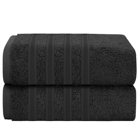 OLIVIA ROCCO Ritz Viscose Stripe Towels Super Soft Cotton Highly Absorbent Jumbo Bath Sheet Pack And Towel Bale Sets Available