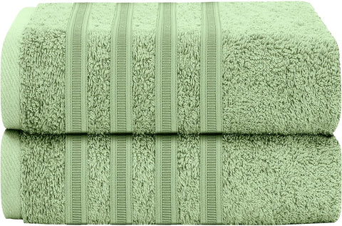 OLIVIA ROCCO Ritz Viscose Stripe Towels Super Soft Cotton Highly Absorbent Jumbo Bath Sheet Pack And Towel Bale Sets Available