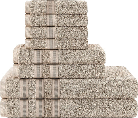 OLIVIA ROCCO Ritz Viscose Stripe Towels Super Soft Cotton Highly Absorbent Jumbo Bath Sheet Pack And Towel Bale Sets Available