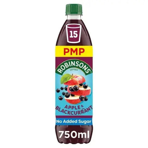 Robinsons Apple & Blackcurrant No Added Sugar Squash PMP 750ml (Case of 12)