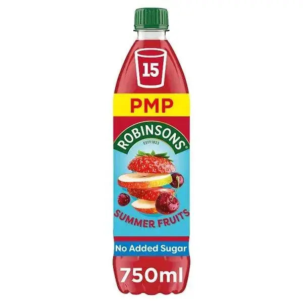 Robinsons Summer Fruits No Added Sugar Squash PMP 750ml (Case of 12)