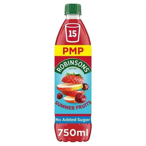 Robinsons Summer Fruits No Added Sugar Squash PMP 750ml (Case of 12)