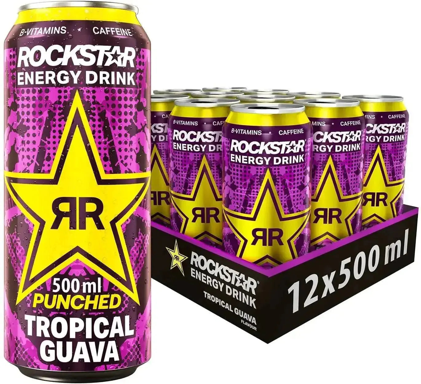 Rockstar Energy Drink Punched Tropical Guava 500ml (Case of 12)
