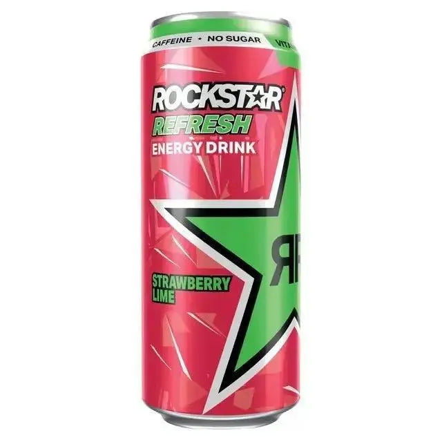 Rockstar Refresh Energy Drink Strawberry Lime 500ml (Case of 12)