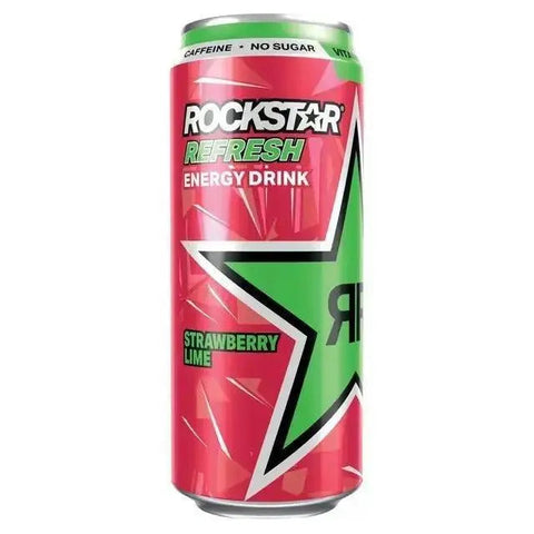 Rockstar Refresh Energy Drink Strawberry Lime 500ml (Case of 12)