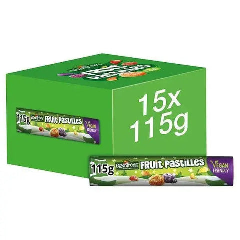 Rowntree's Fruit Pastilles Vegan Friendly Sweets Giant Tube 115g (Case of 15)
