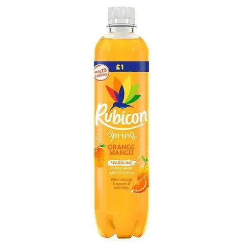 Rubicon Spring Orange Mango Sparkling Spring Water with Fruit Juice 500ml (Case of 12)