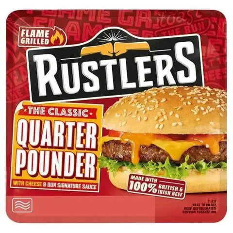 RUSTLERS The Classic Quarter Pounder with Cheese & Our Signature Sauce 190g (Case of 4)