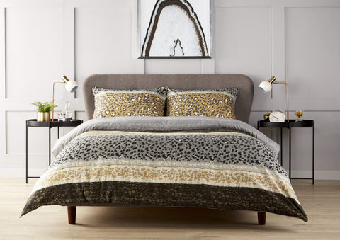 OLIVIA ROCCO Safari Print Cotton Rich Duvet Set Wildlife Jungle Design In Single To Super King Sizes Premium Quality Bedding Machine Washable