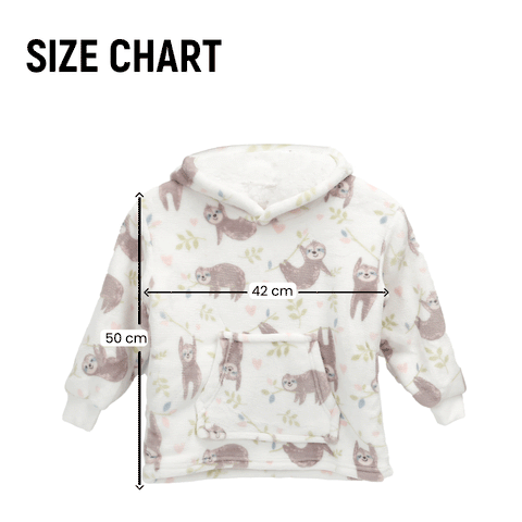 OLIVIA ROCCO Daisy Dreamer Kids Hoodie Blanket Safari Sloth Wearable Sweatshirt For Toddlers 0-4 Unisex With Kangaroo Pocket And Soft Fleece Lining