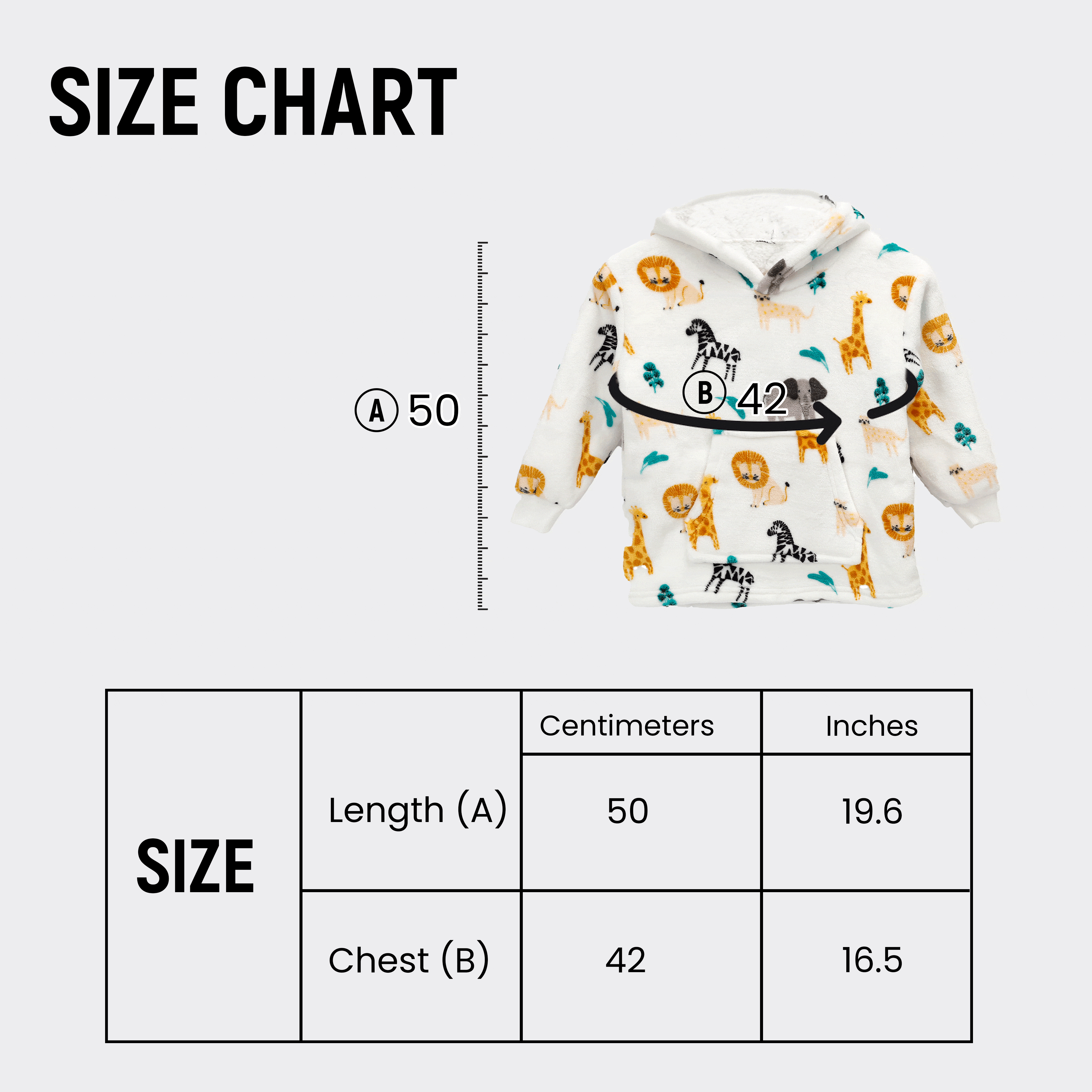OLIVIA ROCCO Daisy Dreamer Kids Hoodie Blanket Safari Sloth Wearable Sweatshirt For Toddlers 0-4 Unisex With Kangaroo Pocket And Soft Fleece Lining