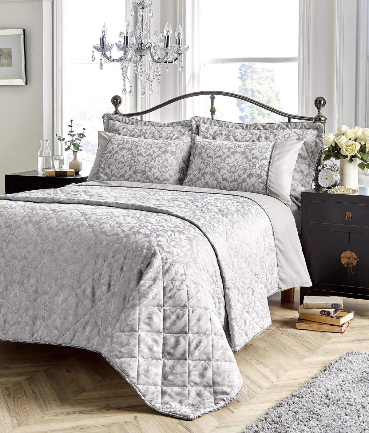 OLIVIA ROCCO Savoy Hand Woven Jacquard Cotton Quilt Cover Duvet Sets OEKO TEX Certified Cotton Rich Made In England Multiple Sizes And Colours