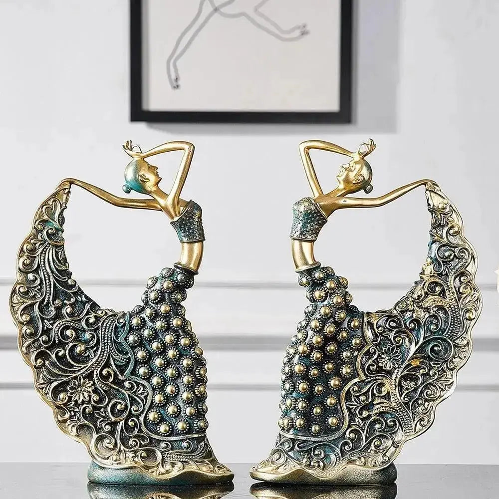 Sculpture Modern Art Home Decoration Accessories Dancer Resin Statue Character Model Living Room Decoration Office Decor Gifts