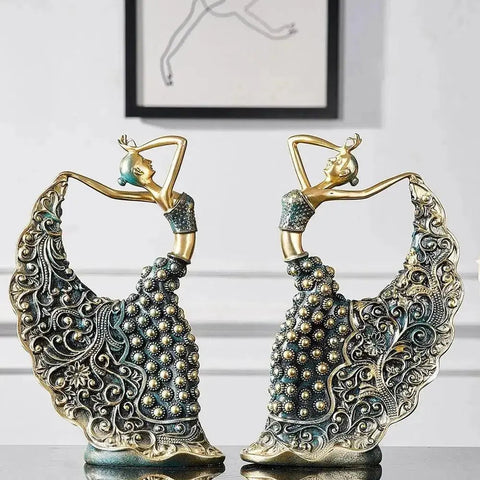 Sculpture Modern Art Home Decoration Accessories Dancer Resin Statue Character Model Living Room Decoration Office Decor Gifts